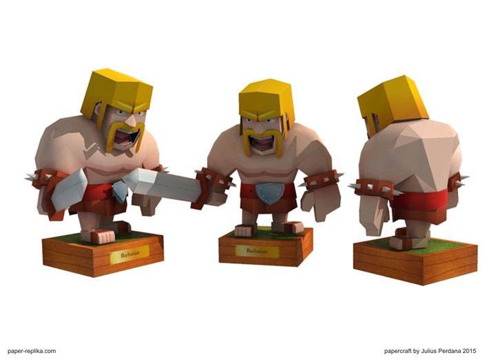 Варвар (Clash of Clans) paper model