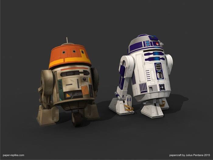 Робот C1-10P Чоппер (Звездные войны) paper model