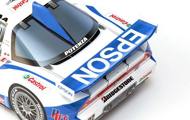 Автомобиль Honda NSX 2004 [средняя сложность] paper model