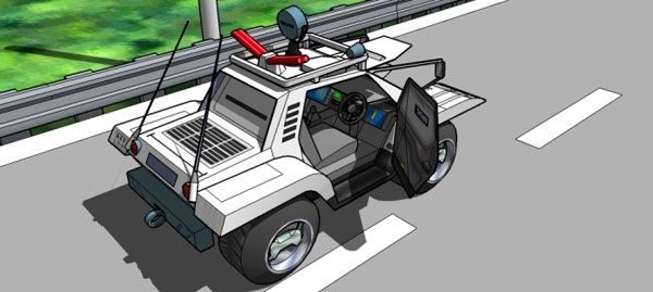 Специальный автомобиль Command Car Type 98 (Полиция будущего) paper model
