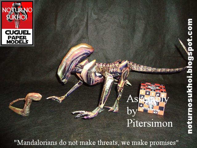 Эмбрион Чужого (Чужой) paper model