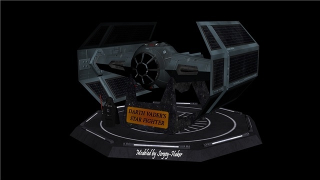 Истребитель TIE Усовершенствованный x1 (Звездные войны) paper model