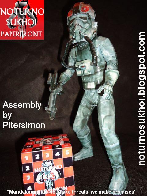Пилот шагохода AT-AT (Звездные войны) paper model