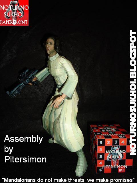 Прицесса Лея Органа Соло (Звездные войны) paper model