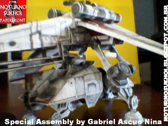 Десантный корабль СНДК и вездеход AT-TE (Звездные войны) paper model