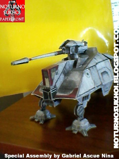 Десантный корабль СНДК и вездеход AT-TE (Звездные войны) paper model