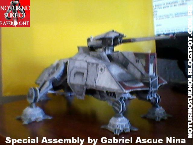 Десантный корабль СНДК и вездеход AT-TE (Звездные войны) paper model