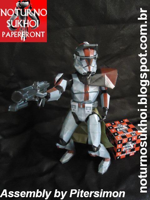 Клон-капитан КС-65/91-6210 Девисс (Звездные войны) paper model