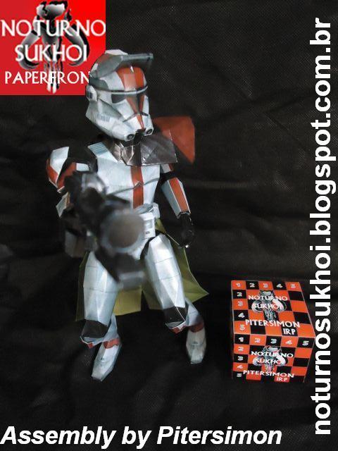 Клон-капитан КС-65/91-6210 Девисс (Звездные войны) paper model