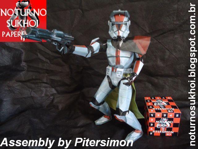 Клон-капитан КС-65/91-6210 Девисс (Звездные войны) paper model