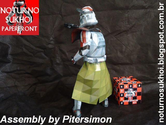Клон-капитан КС-65/91-6210 Девисс (Звездные войны) paper model