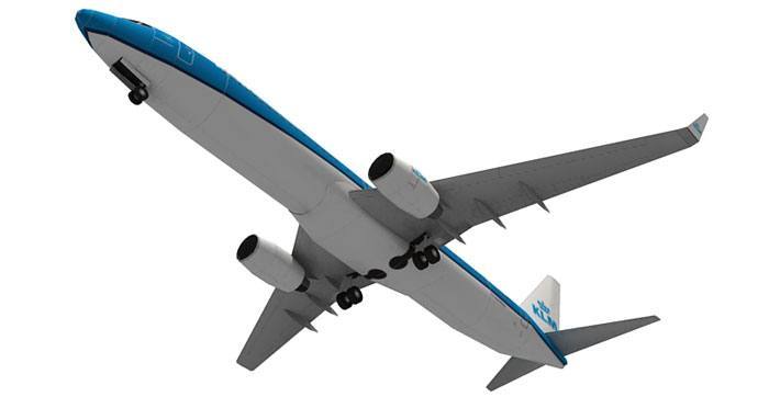 Авиалайнер Boeing 737-900 KLM paper model