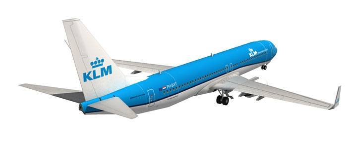 Авиалайнер Boeing 737-900 KLM paper model