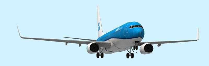 Авиалайнер Boeing 737-900 KLM paper model