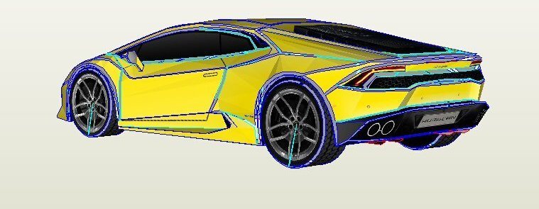 Автомобиль Lamborghini Huracan paper model