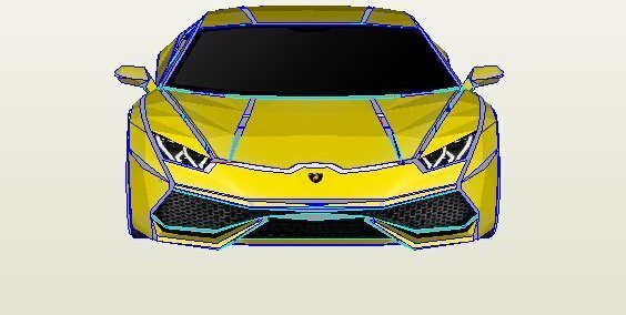 Автомобиль Lamborghini Huracan paper model