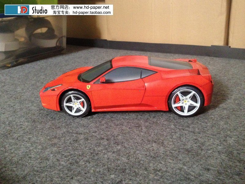 Автомобиль Ferrari 458 Italia paper model