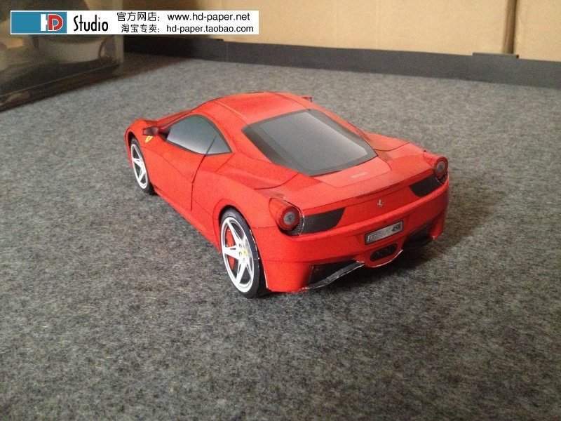 Автомобиль Ferrari 458 Italia paper model