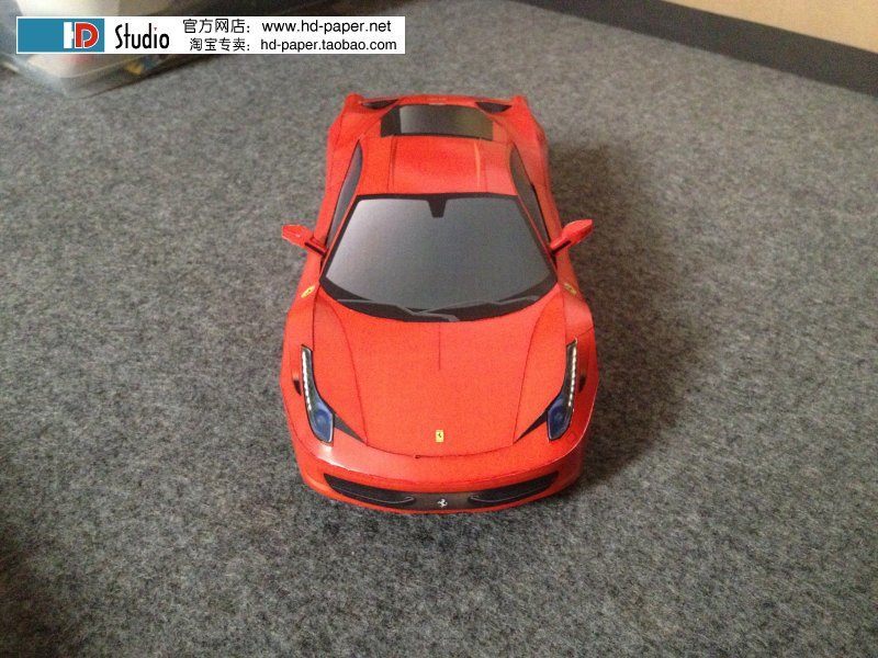 Автомобиль Ferrari 458 Italia paper model