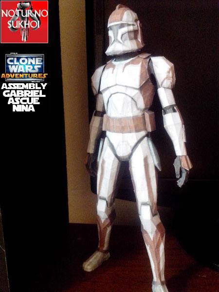 Клон-коммандер КК-1004 Стоун (Звездные войны) paper model