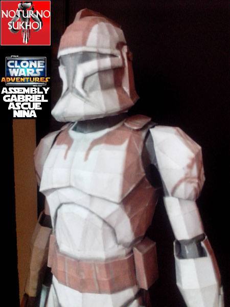 Клон-коммандер КК-1004 Стоун (Звездные войны) paper model
