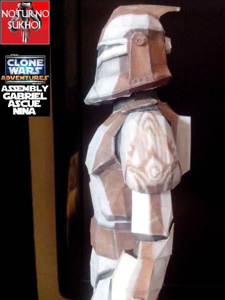 Клон-коммандер КК-1004 Стоун (Звездные войны) paper model