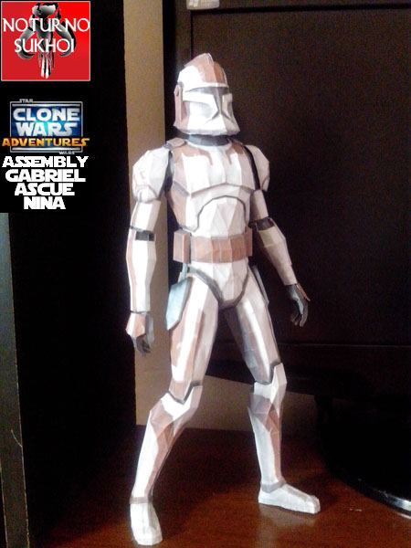 Клон-коммандер КК-1004 Стоун (Звездные войны) paper model