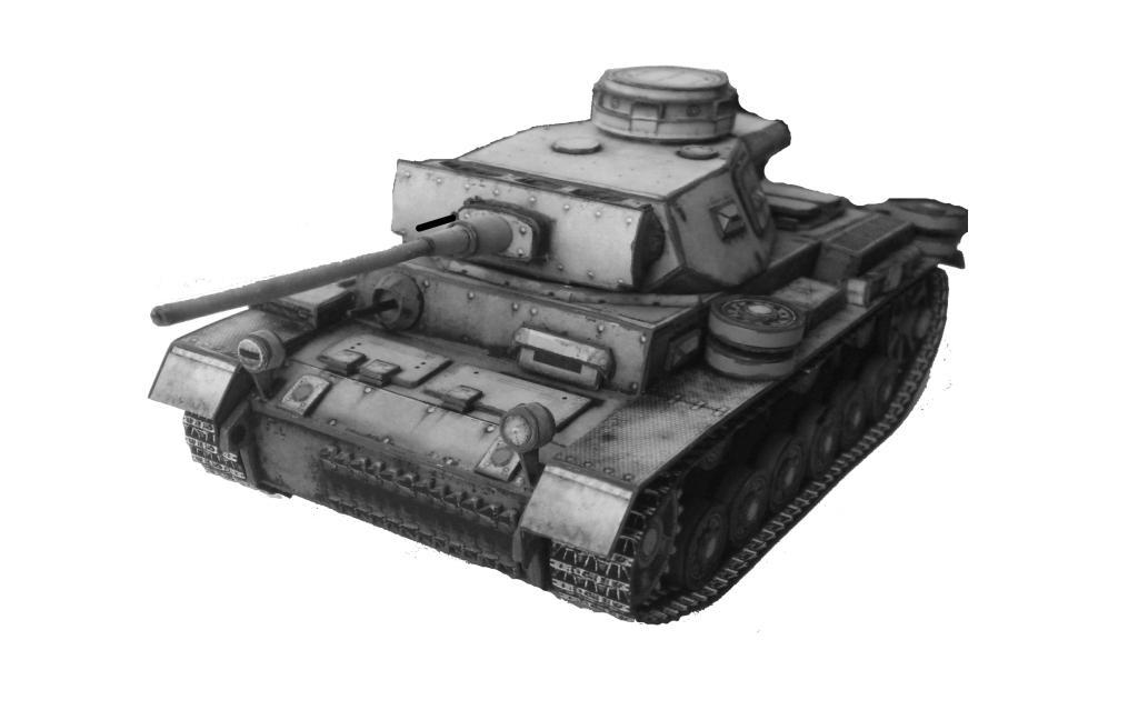 Танк PzKpfw III paper model