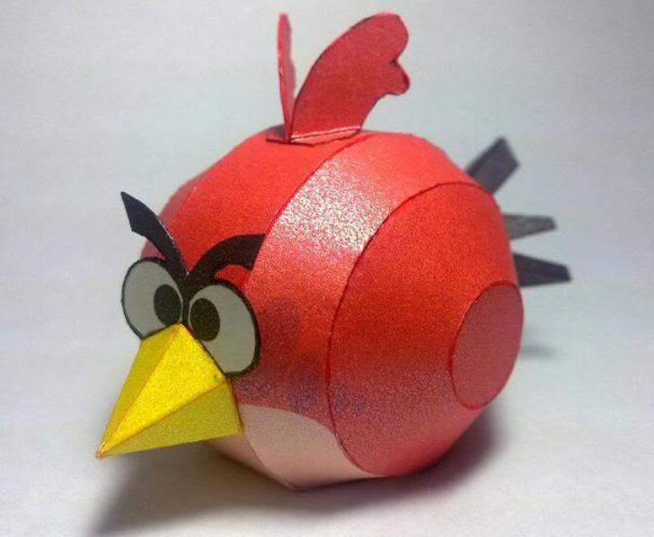 Красная птица (Angry Birds) paper model