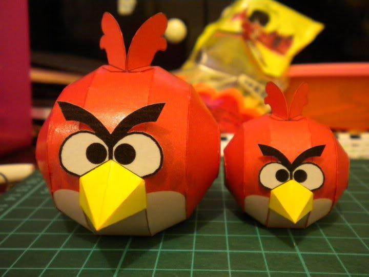 Красная птица (Angry Birds) paper model