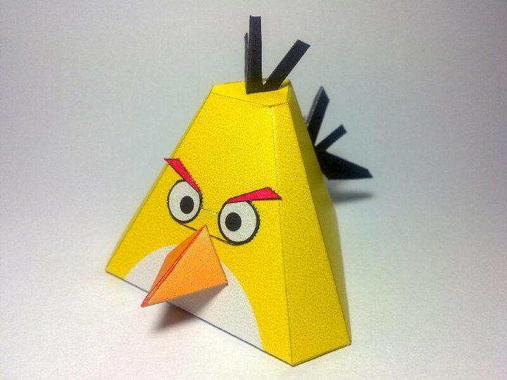 Желтая птица (Angry Birds) paper model