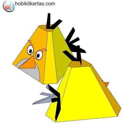 Желтая птица (Angry Birds) paper model