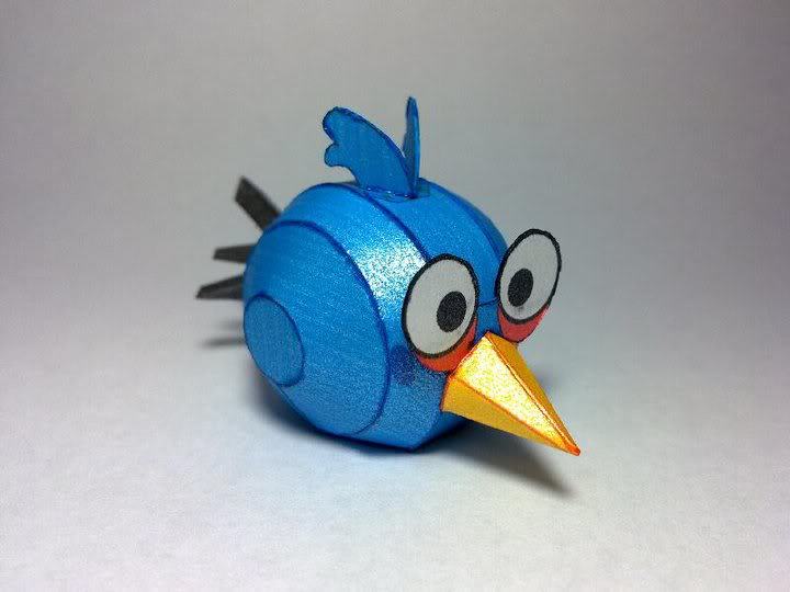 Синяя птица (Angry Birds) paper model