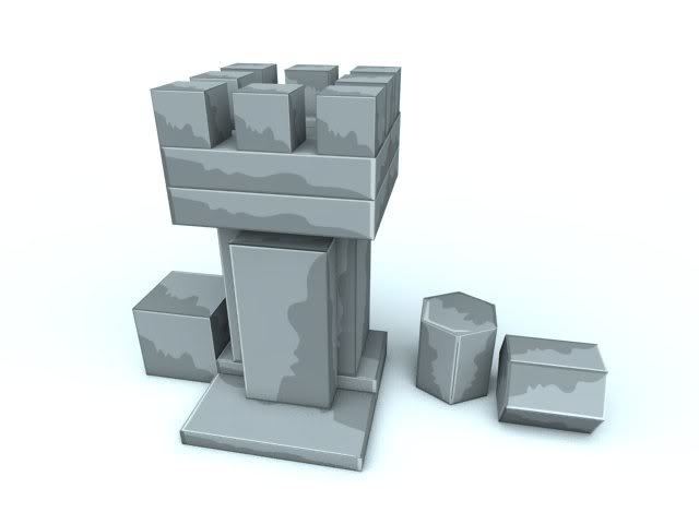 Блоки (Angry Birds) paper model