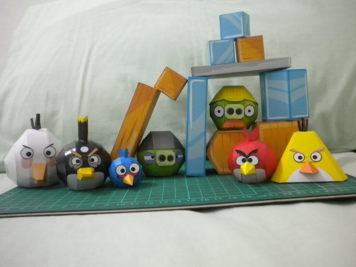 Блоки (Angry Birds) paper model