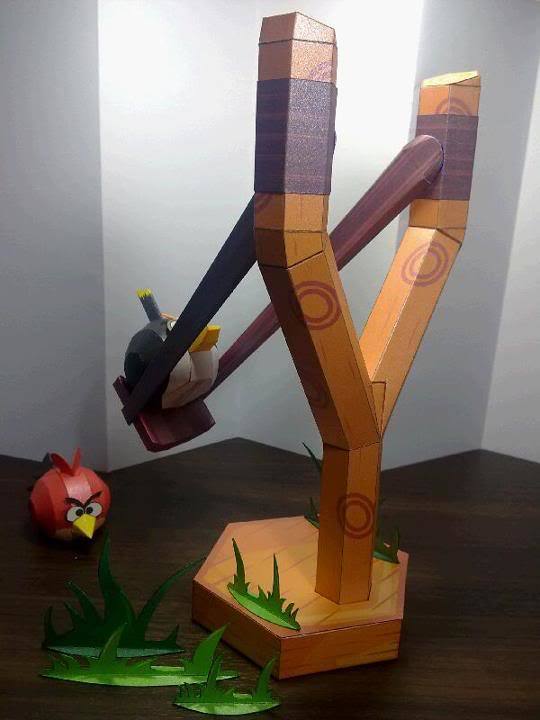 Рогатка (Angry Birds) paper model