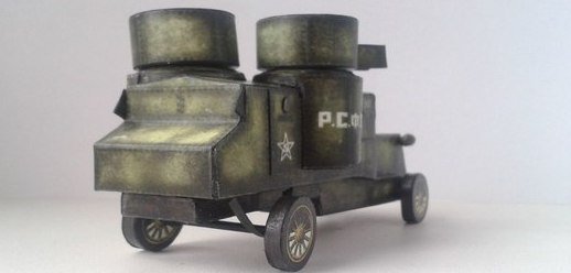 Бронеавтомобиль Остин-Путиловец paper model