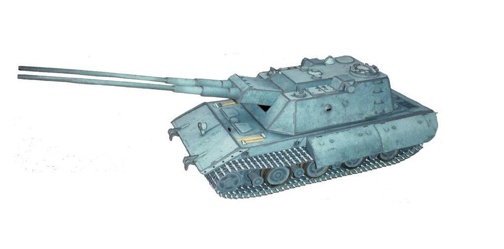 Танк Е 100 paper model