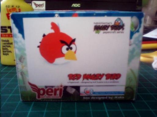 Коробка для Красной птицы (Angry Birds) paper model