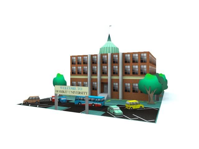 HobiСity - Библиотека, университет и школа [серия, часть 2/3] paper model