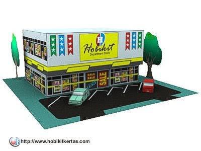 HobiСity - Автозаправка, минимаркет и универмаг [серия, часть 3/3] paper model