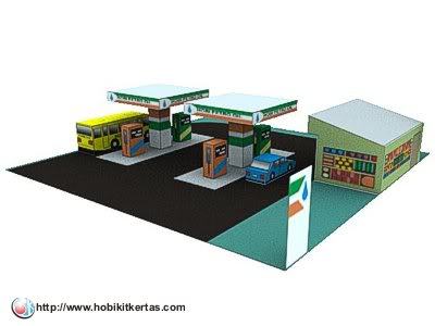 HobiСity - Автозаправка, минимаркет и универмаг [серия, часть 3/3] paper model