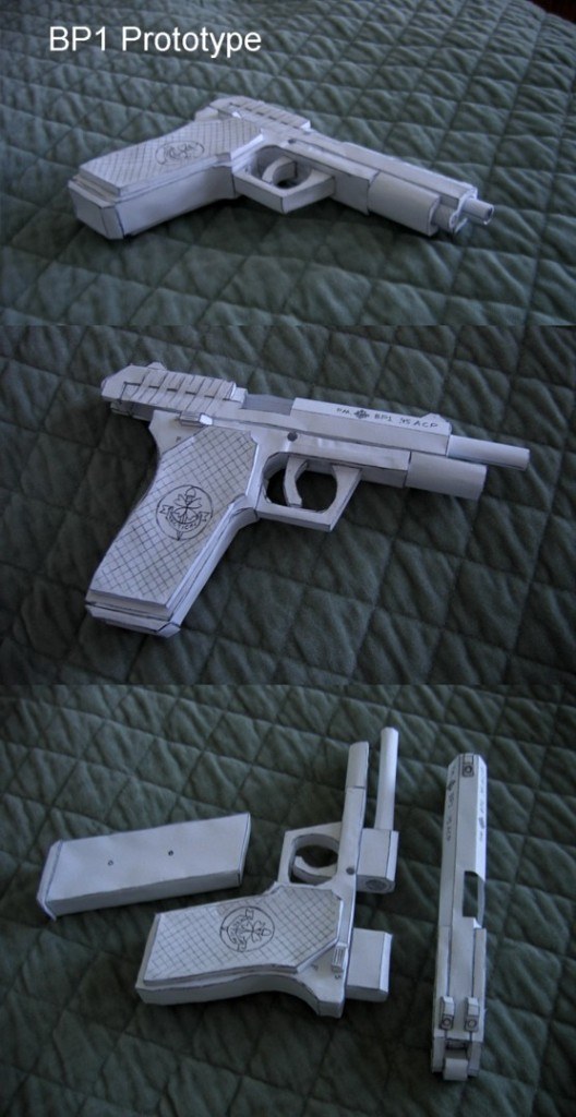 Пистолет NSP paper model