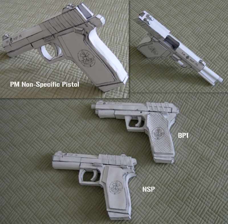 Пистолет NSP paper model
