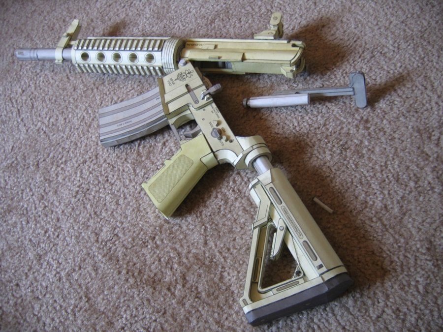 Винтовка AR-15 paper model