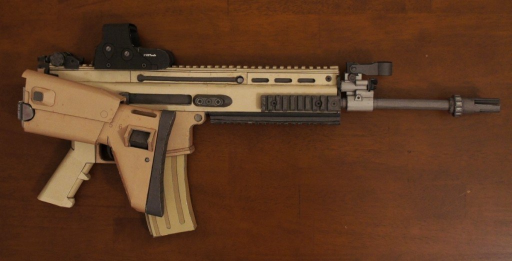 Автомат FN SCAR-L paper model