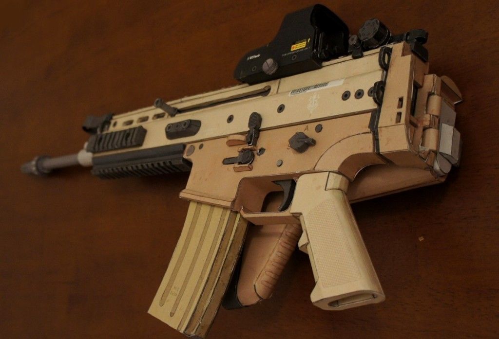 Автомат FN SCAR-L paper model