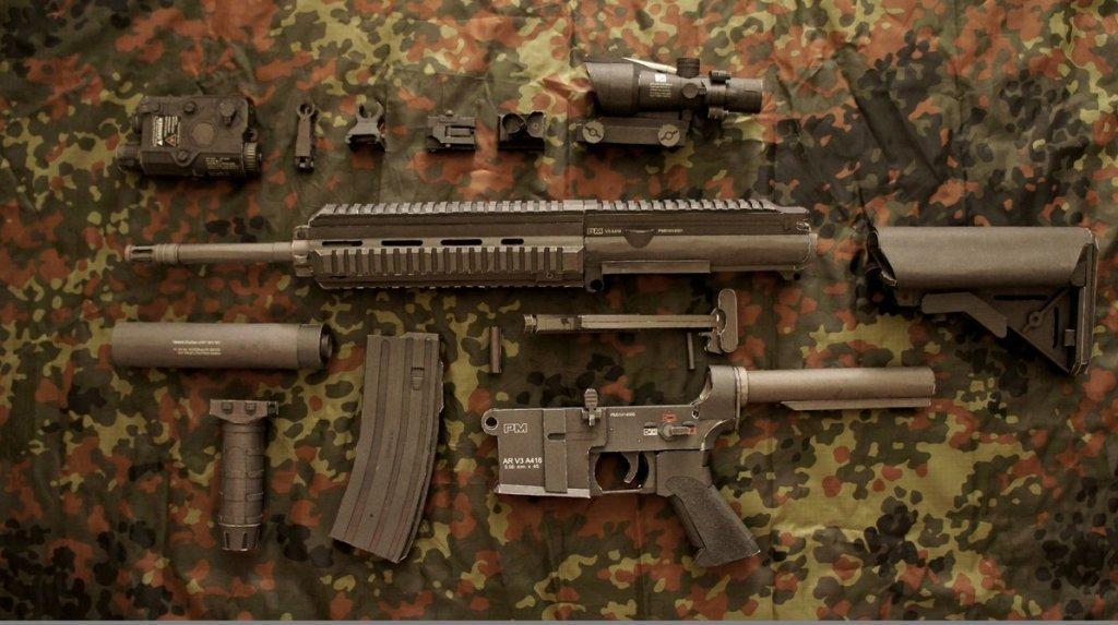 Автомат HK416 paper model
