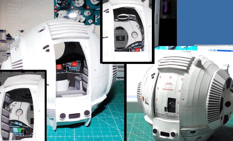 Космическая капсула Space Pod (Космическая одиссея 2001 года) paper model