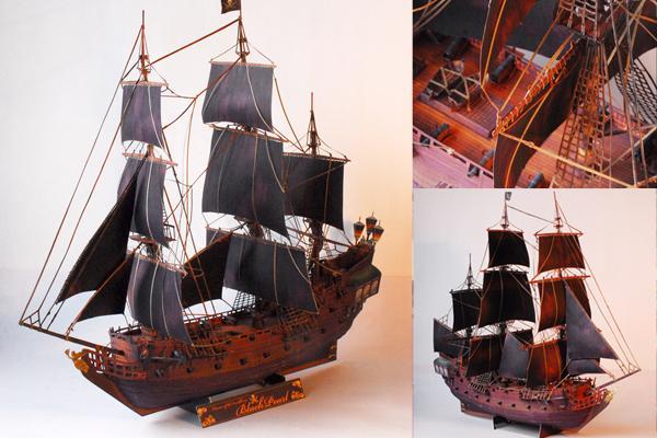 Парусный корабль Черная жемчужина (Пираты Карибского моря) paper model